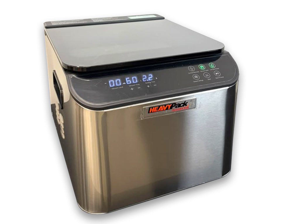 Mesin Vacuum Packaging ZK-300A : Vacuum Chamber Modern dengan Automatic Lid dan Touchscreen Control Panel ZK-300A